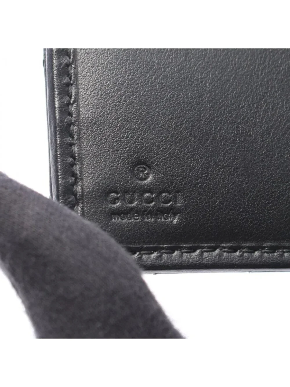 Gucci Bifold Wallet GG Marmont Black Leather Double